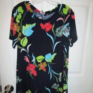 KIM & CO FLORAL PRINT Dress Size L NWT